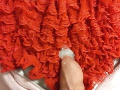 Red Panty Wank + Pyjamas