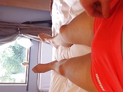 Cumming in my hooters pantyhose