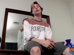 Lean Gay-For-Pay Thug with Tats Grips his Lollipop and Drains