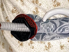 Small Penis Shooting A Load In Vacuum Cleaner Hose Socks - Messy Cumshot