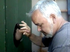 Blowjob and cum eating in Glory Hole 10