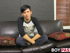 Good looking backdoor bandit strokes his cock and cumshots