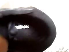 Reebok sneaker of my girlfriend cum