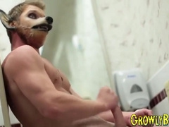 Hairy Furry In Army Uniform Strokes Cock In Bathroom Solo2