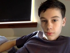 A Smooth Boy With A Smiling Face Masturbates