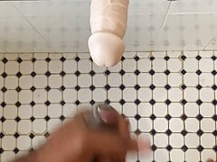 BBC cums on friends dildo