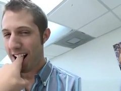 Homosexual strips naked at a gay casting