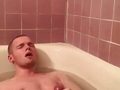 Cumming hard in the Bathtub Fingering my Ass