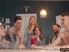 Wild nymphomaniac hunk pounds gay guy's ass in doggystyle