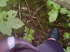 Cycling lycra jerk off Witz Prince Albert in the woods