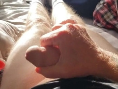 Crossdresser money-shot in the sun for the neighbors!