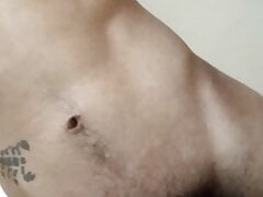 Today I am very horny that he touched me and I bathe in semen by myself, yummy