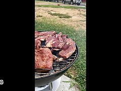 Roasted meat, roasted oysters and a sausage to generate more semen and keep the cock standing for longer in sex