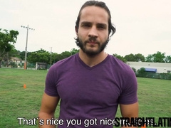 Latino athlete turned gay after bareback and facial