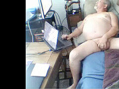 granddad stroke on web cam