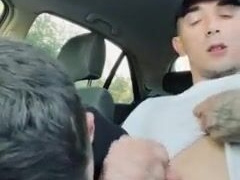 Daniel gargle's Wank pecker in van outdoors