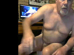 grandfather stroke on web cam