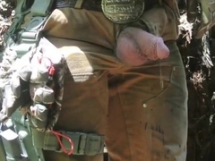 Hairy Bear Cock and Balls Pee Show