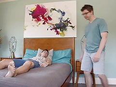 Straight Friends Share The Same Bed And Seduce Each Other