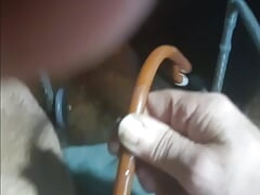 More CBT on my TINY SMALL LITTLE PENIS NEEDLES AND CATHETER AND PISS BALLS TIED UP TIGHT CICK SHAFT STRAPPED UP TO MAKE IT NUMB