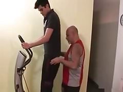 Daddy trainer fucks boy