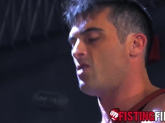 Dominator Lance Hart offers his bone to his pup while holding his big cock