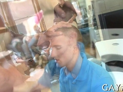 Squeezing Caboose's tight ass while getting railed hard