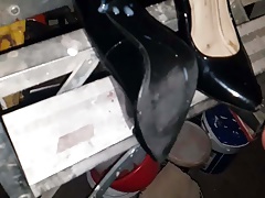 Black heels size 3 cumed
