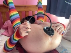 Petite prince Raine stretched by blow-up fuck toy [Full Video]