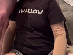 Homosexual choking on alpha's penis and throatpie