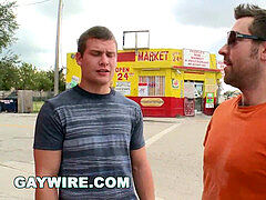 GAYWIRE - Hayden Richards and Austin Parker Bump Uglies In Public