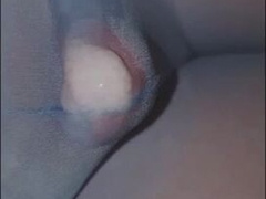 Strumpfhosensklave Thomas Katz wichst mini Penis und spritzt in Strumpfhose 23