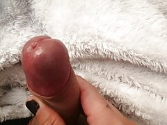 Uncut cock teasing close up