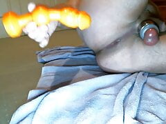 Rocket plug dildo in my slut hole