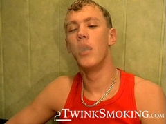 Young hotties Gus and Roma had fun in their wrestling match and smoked fucking togeth