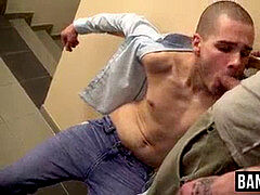 Young man swallows ginormous cock and covets for kinky butt fuck