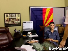 Two kinky guys bang hard in the office - Rigid All Over the Office