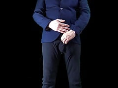 Wanking it In A Suit #2 Male Solo Orgasm