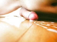 Teen boy masturbate on the floor