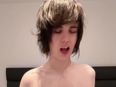 Nice Russian femboy gets his caboose eaten and strokes off