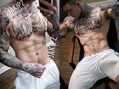 Jakipz Showing Off His Big Cock In Compression Shorts
