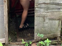 Super Hot Sport Boy in Bathroom Outdoor