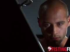 Magnificent dude Tony Buff blows his warm jizz fluid at the back of his captive