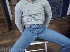 Touching in my Levi's denim and screaming while ravaging the tabouret and spunk accidently