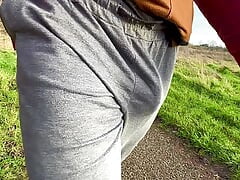 Dirty talking with my cock swinging, even when it is too cold.