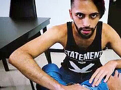 Camilo Brown demonstrating The heterosexual Delivery man That Men Deepthroat Better