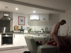 Fucking College Guys In Open Living Room (Open Windows, Public Can See!)