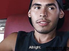 Latino twink offered money to suck cock and get fucked hard