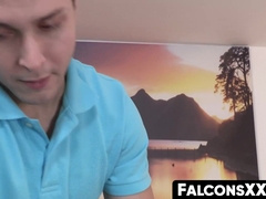 FalconsXXX.com - Sexy ass hunk gets raw fucked and his cock blown in a hotel room