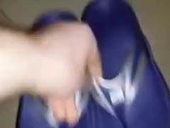 Cum on flip flops find at my GYM